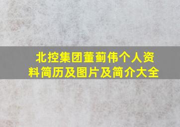 北控集团董蓟伟个人资料简历及图片及简介大全