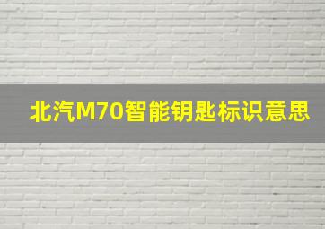 北汽M70智能钥匙标识意思