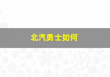 北汽勇士如何