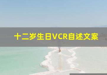 十二岁生日VCR自述文案