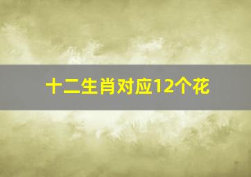 十二生肖对应12个花