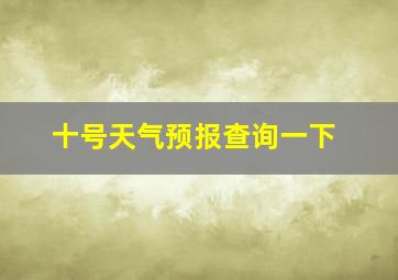 十号天气预报查询一下