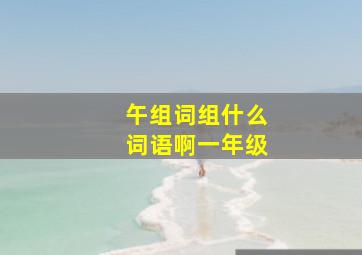 午组词组什么词语啊一年级