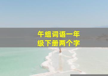 午组词语一年级下册两个字