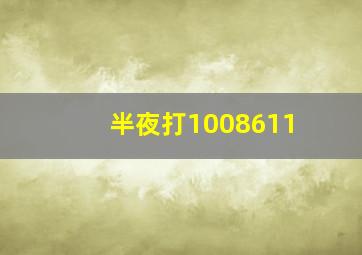 半夜打1008611