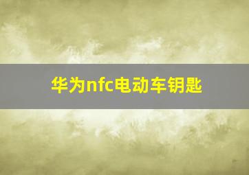 华为nfc电动车钥匙