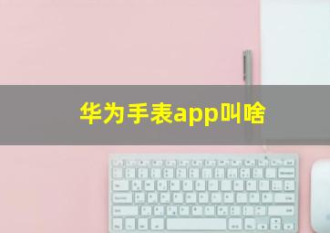 华为手表app叫啥