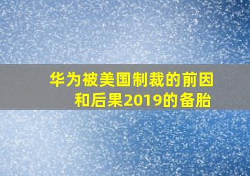 华为被美国制裁的前因和后果2019的备胎