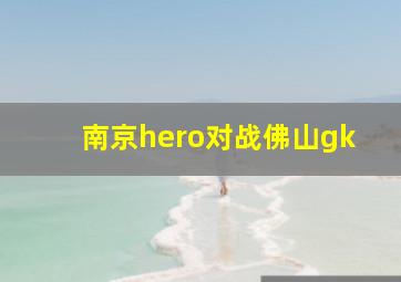 南京hero对战佛山gk