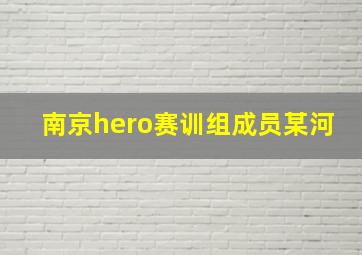 南京hero赛训组成员某河