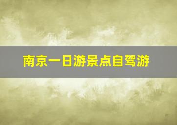 南京一日游景点自驾游