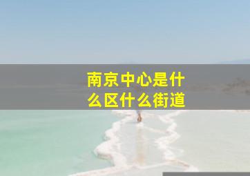 南京中心是什么区什么街道