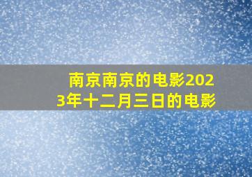 南京南京的电影2023年十二月三日的电影