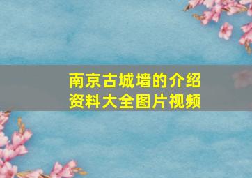 南京古城墙的介绍资料大全图片视频