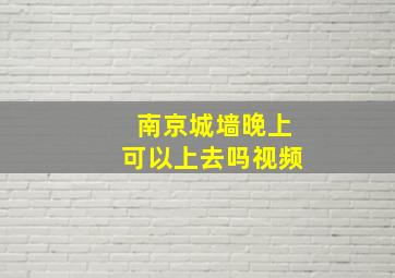 南京城墙晚上可以上去吗视频