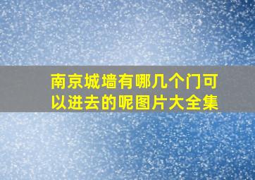 南京城墙有哪几个门可以进去的呢图片大全集