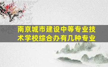 南京城市建设中等专业技术学校综合办有几种专业