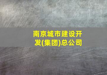 南京城市建设开发(集团)总公司