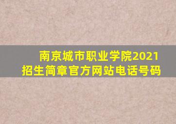 南京城市职业学院2021招生简章官方网站电话号码