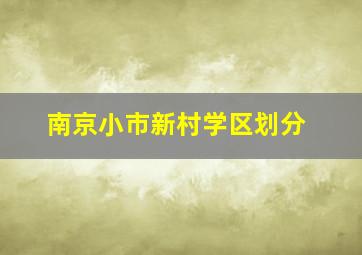 南京小市新村学区划分