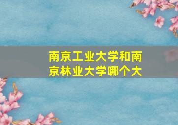 南京工业大学和南京林业大学哪个大