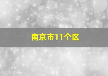 南京市11个区