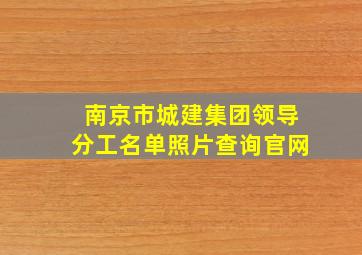 南京市城建集团领导分工名单照片查询官网