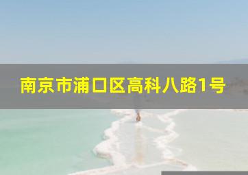 南京市浦口区高科八路1号