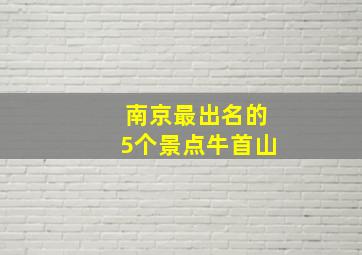 南京最出名的5个景点牛首山