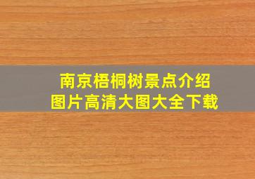 南京梧桐树景点介绍图片高清大图大全下载