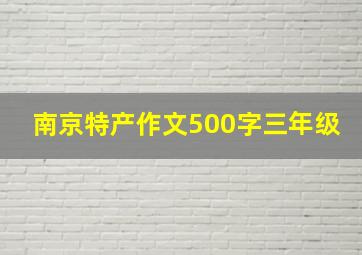 南京特产作文500字三年级