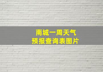 南城一周天气预报查询表图片