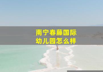 南宁春藤国际幼儿园怎么样