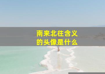 南来北往含义的头像是什么