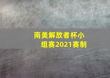 南美解放者杯小组赛2021赛制