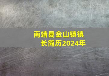 南靖县金山镇镇长简历2024年