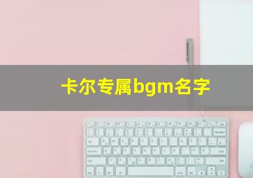 卡尔专属bgm名字