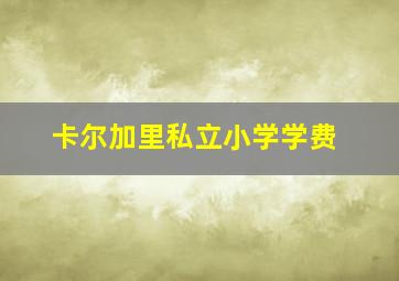 卡尔加里私立小学学费