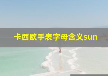 卡西欧手表字母含义sun