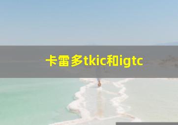 卡雷多tkic和igtc