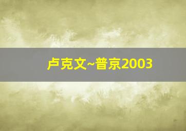 卢克文~普京2003