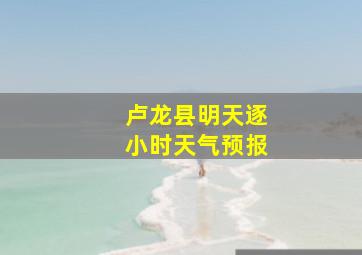 卢龙县明天逐小时天气预报