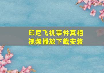 印尼飞机事件真相视频播放下载安装