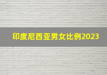 印度尼西亚男女比例2023