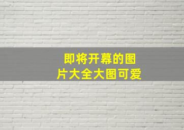 即将开幕的图片大全大图可爱