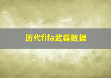 历代fifa武磊数据