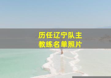 历任辽宁队主教练名单照片