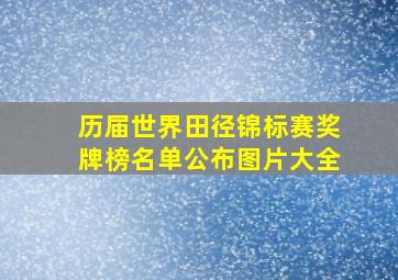 历届世界田径锦标赛奖牌榜名单公布图片大全