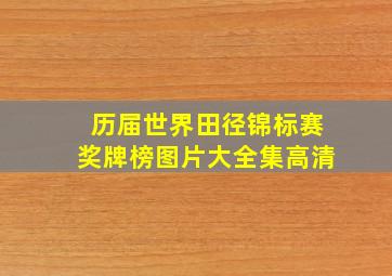 历届世界田径锦标赛奖牌榜图片大全集高清