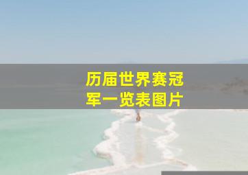 历届世界赛冠军一览表图片